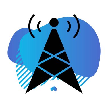 Kule simgesinin vektör illüstrasyonu  