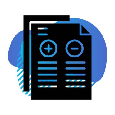 Rapor simgesinin vektör illüstrasyonu 