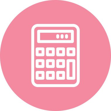  Hesap makinesi simgesinin vektör illüstrasyonu 