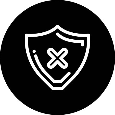 Kalkan simgesinin vektör illüstrasyonu 