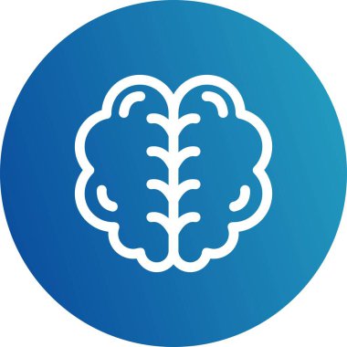 Beyin simgesinin vektör illüstrasyonu