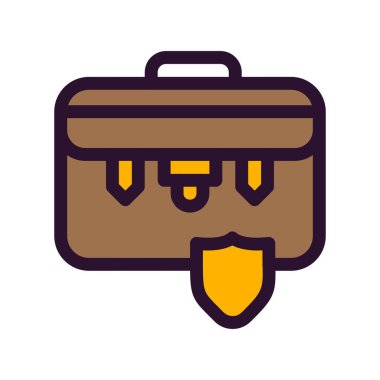 Evrak çantası simgesinin vektör illüstrasyonu 