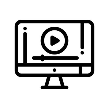 Lcd simgesinin vektör illüstrasyonu  