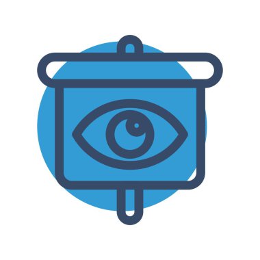 Göz simgesinin vektör illüstrasyonu 