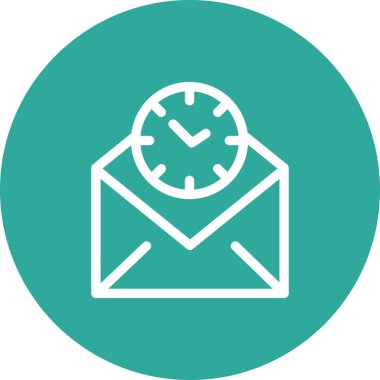 Vektör Saati düz biçim simgesi