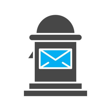 vektör posta kutusu düz biçim simgesi   