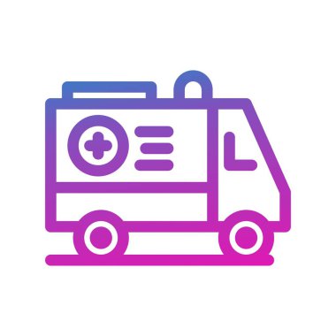 Ambulans simgesinin vektör çizimi