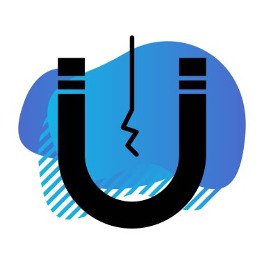 Magnet simgesinin vektör illüstrasyonu 