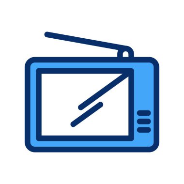 Televizyon simgesinin vektör illüstrasyonu 