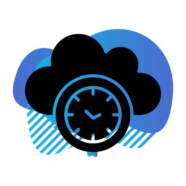 Vektör Saati düz biçim simgesi