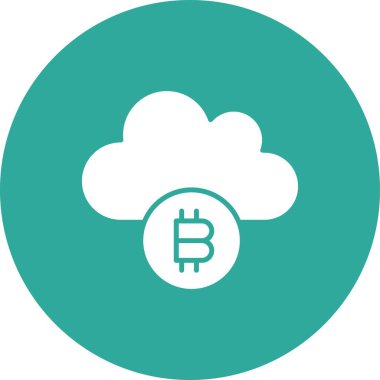 Vektör Bitcoin düz biçim simgesi