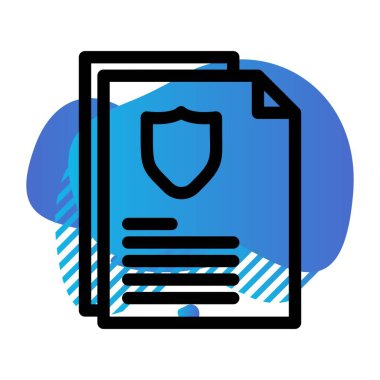 Vektör Belgesi düz biçim simgesi