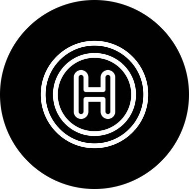 Hastane simgesinin vektör illüstrasyonu