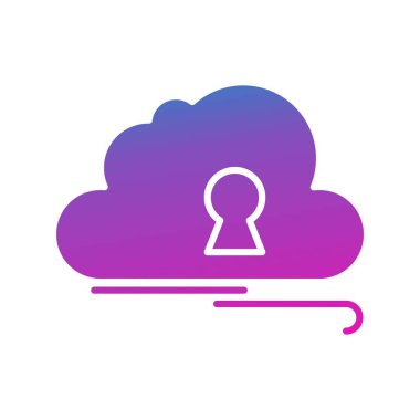 Bulut simgesinin vektör illüstrasyonu 