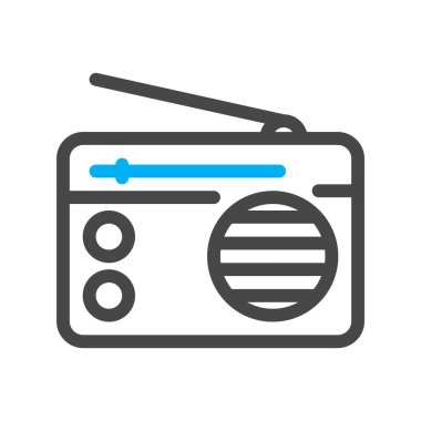 vektör radyo düz biçim simgesi