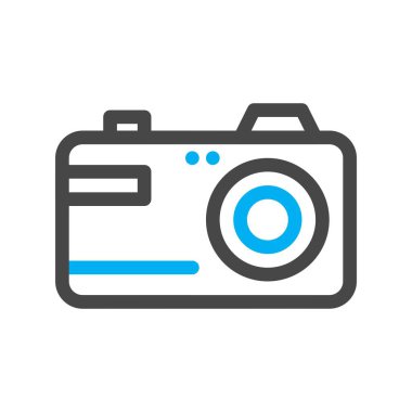 Kamera simgesinin vektör illüstrasyonu 