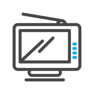 vektör tv düz biçim simgesi