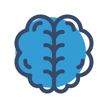 Beyin simgesinin vektör illüstrasyonu