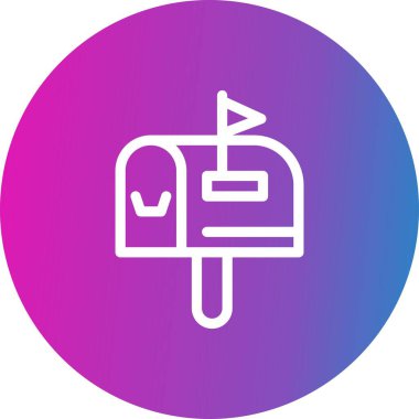 vektör posta kutusu düz biçim simgesi   