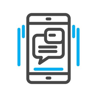 Vektör iletisi düz biçim simgesi