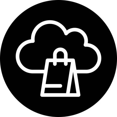 Vektör çantası düz biçim simgesi