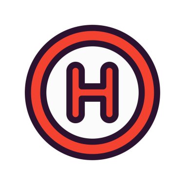 Hastane simgesinin vektör illüstrasyonu