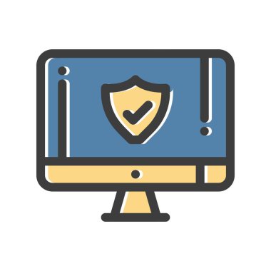 Lcd simgesinin vektör illüstrasyonu  