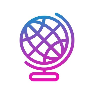 Vektör Dünya düz biçim simgesi