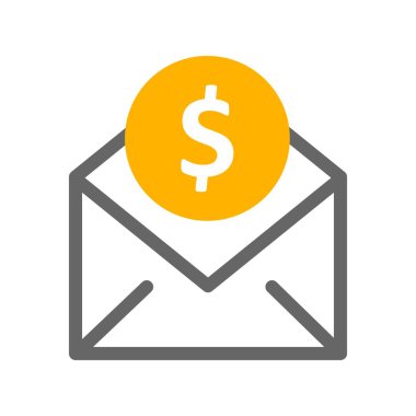 Para simgesinin vektör illüstrasyonu 