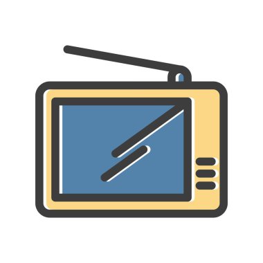 Televizyon simgesinin vektör illüstrasyonu 