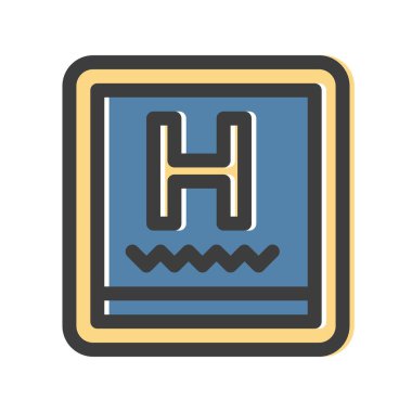 Hastane simgesinin vektör illüstrasyonu 