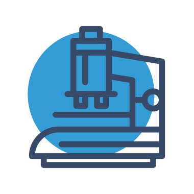  Mikroskop simgesinin vektör çizimi 