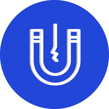 Magnet simgesinin vektör illüstrasyonu 