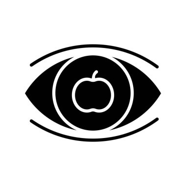 Göz simgesinin vektör illüstrasyonu 