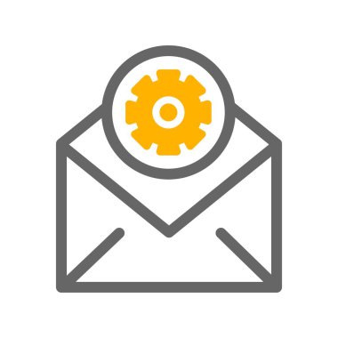  Simgeyi ayarlamanın vektör illüstrasyonu