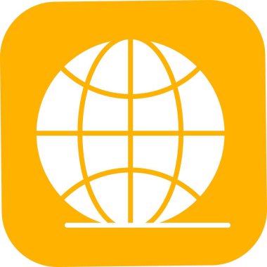 Vektör Dünya düz biçim simgesi