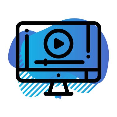 Lcd simgesinin vektör illüstrasyonu  