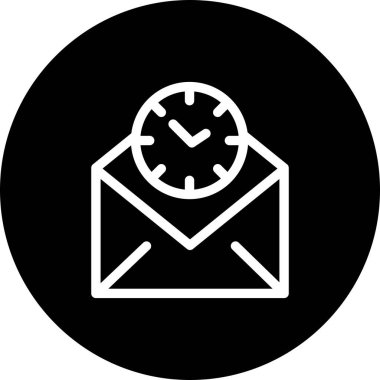 Vektör Saati düz biçim simgesi