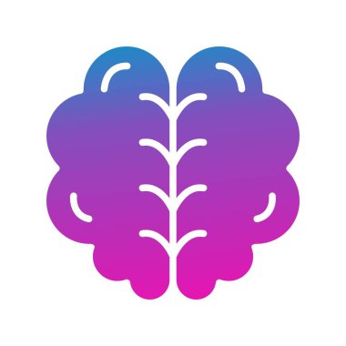 Beyin simgesinin vektör illüstrasyonu