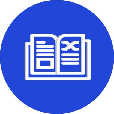 Kitap simgesinin vektör illüstrasyonu 