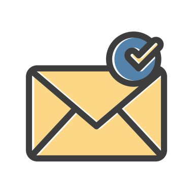  Vektör iletisi düz biçim simgesi