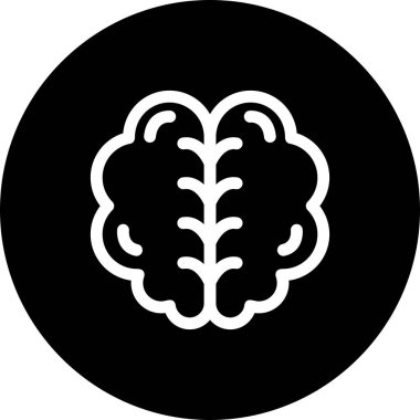 Beyin simgesinin vektör illüstrasyonu