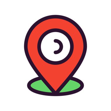 GPS simgesinin vektör illüstrasyonu 