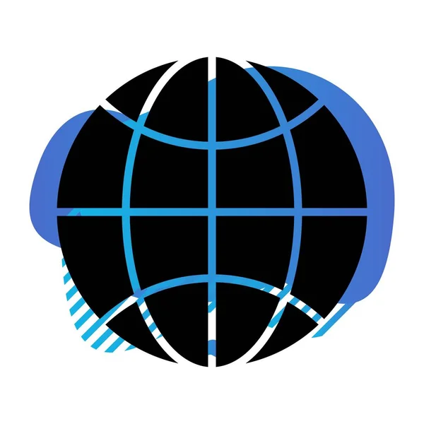 Vector Earth Flat Style Icon — Stock Vector