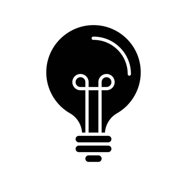 Ampoule Vectorielle Icône Style Plat — Image vectorielle