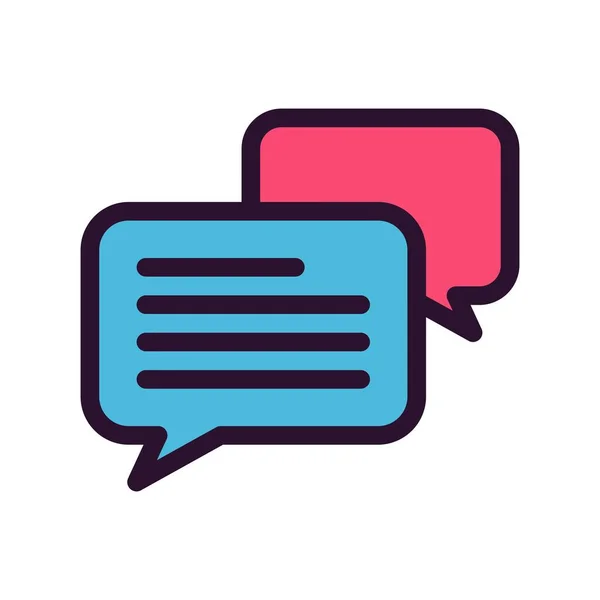 Vector Chat Flat Style Icon — Stock Vector