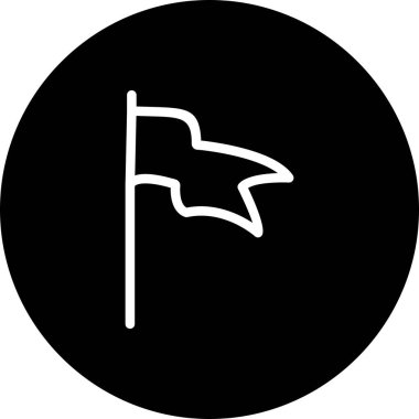 Vektör düz bayrak simgesi 