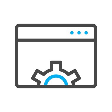 vektör Tarayıcı ayarı simgesi 