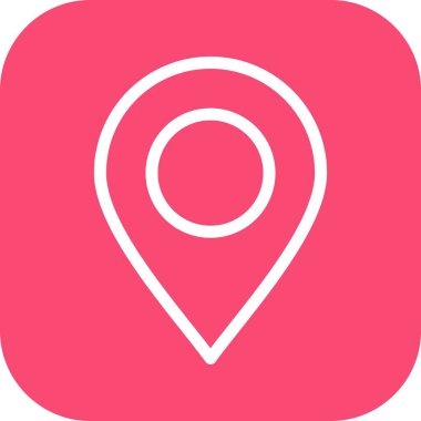 Vektör konumu simge illüstrasyonu