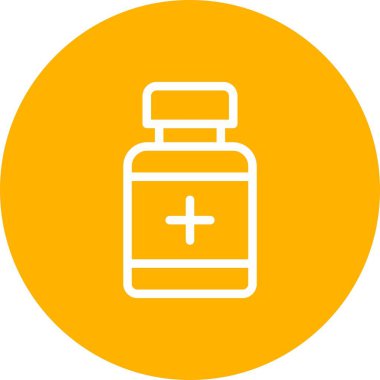 vektör Tıbbi şişe simgesi